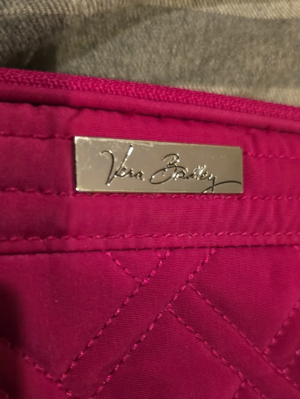 Vera Bradley Fuchsia Quilted Wristlet
